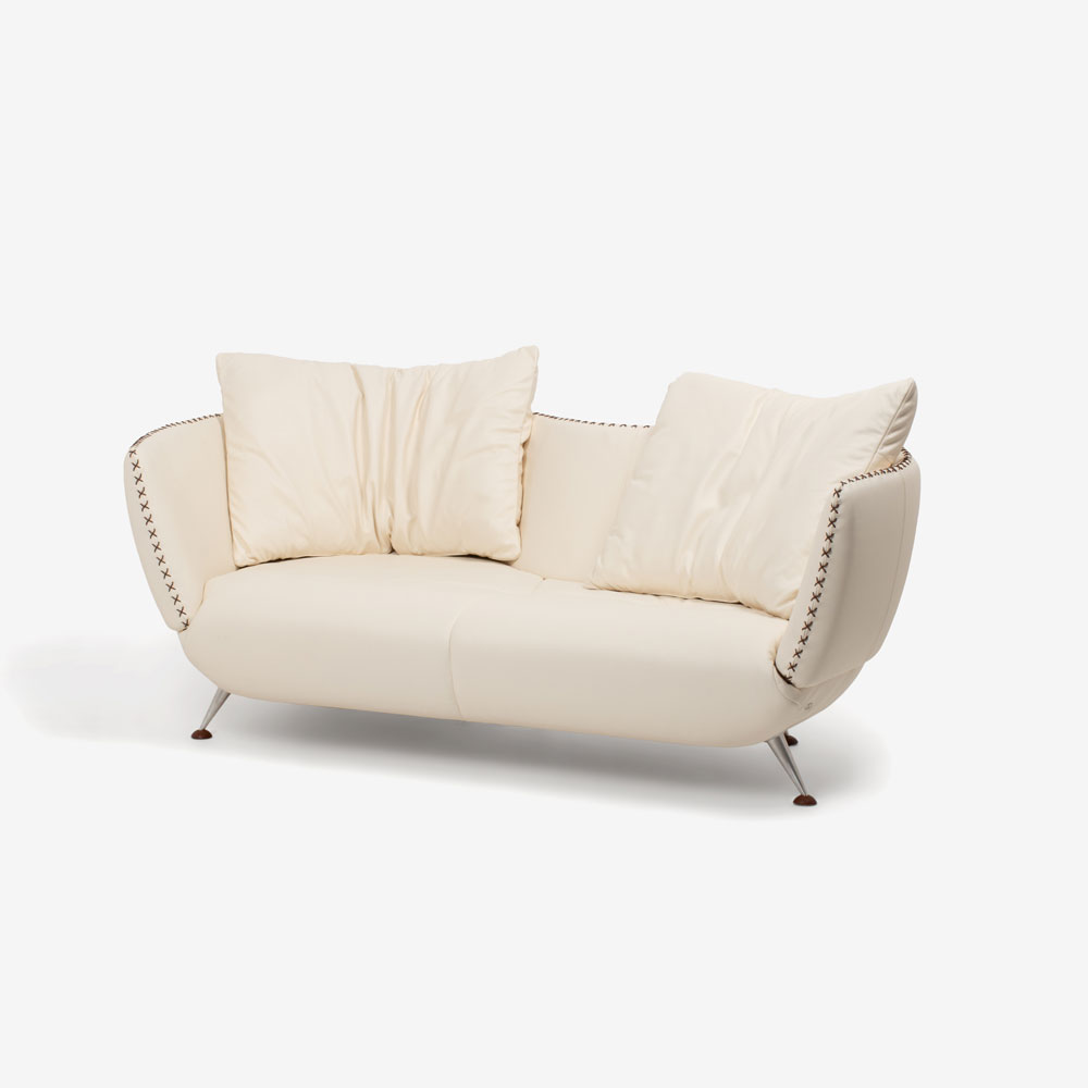 de Sede（デセデ）カウチソファ「DS-102/29」革オフホワイト色