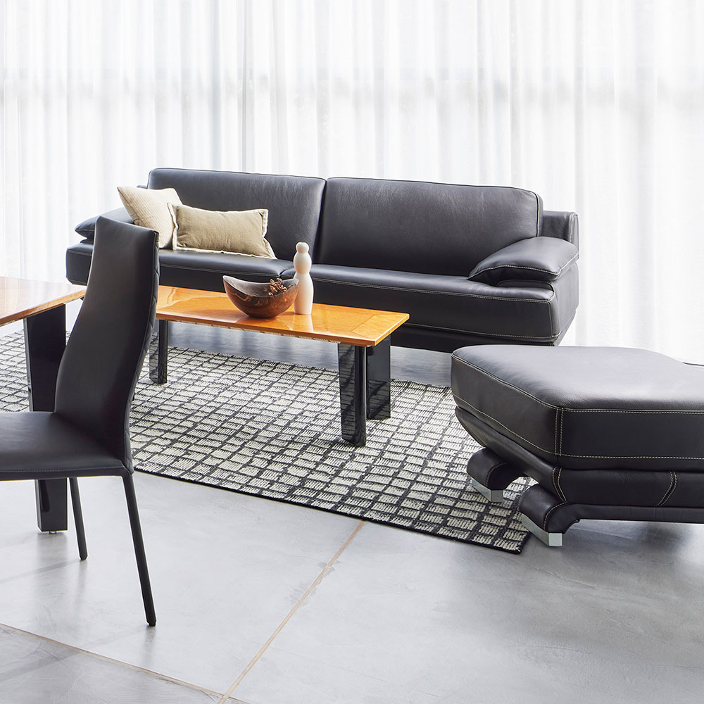 オットマン「L/S 01（エルエス01）」 革ブラック色 #R-887C | 【公式