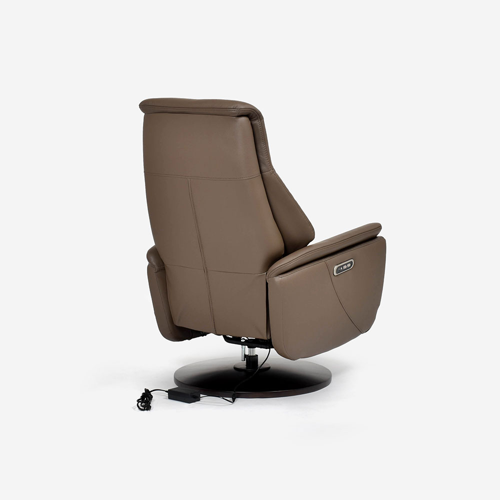 電動リクライニングチェア「ルージアKD SD-455B」半革 #M-07 トープ色