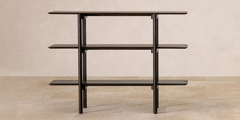 起立木工 シェルフ「FLOW フロー 145」幅145cm ホワイトアッシュ材