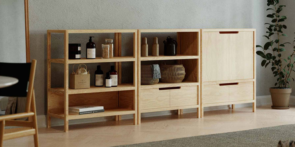 シェルフ「ピート TypeC」幅85cm オーク材【セール対象品のため5%OFF