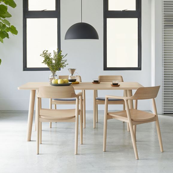 受注生産品】マルニ木工 HIROSHIMA ARM CHAIR Walnut Beige Gray M05