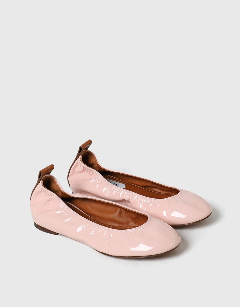 Lanvin Patent Calf Leather Ballet Flats (Flat Shoes) IFCHIC.COM