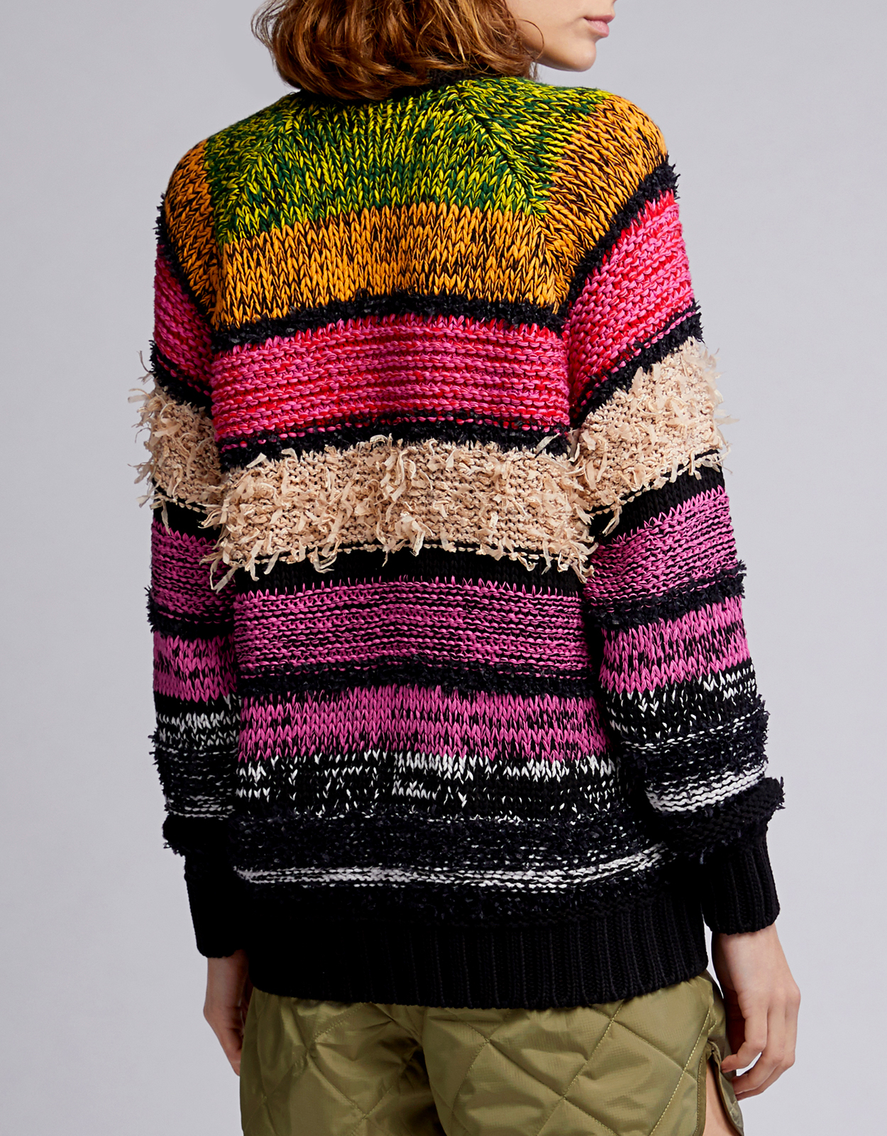 No.21 Oversized Chunky-knit Striped Sweater (Tops) IFCHIC.COM