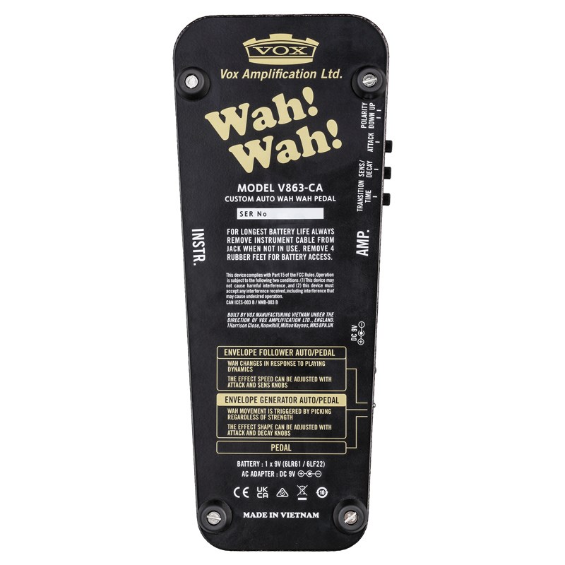 VOX】革命的な進化を遂げたカスタム・オート・ワウペダルが登場しま