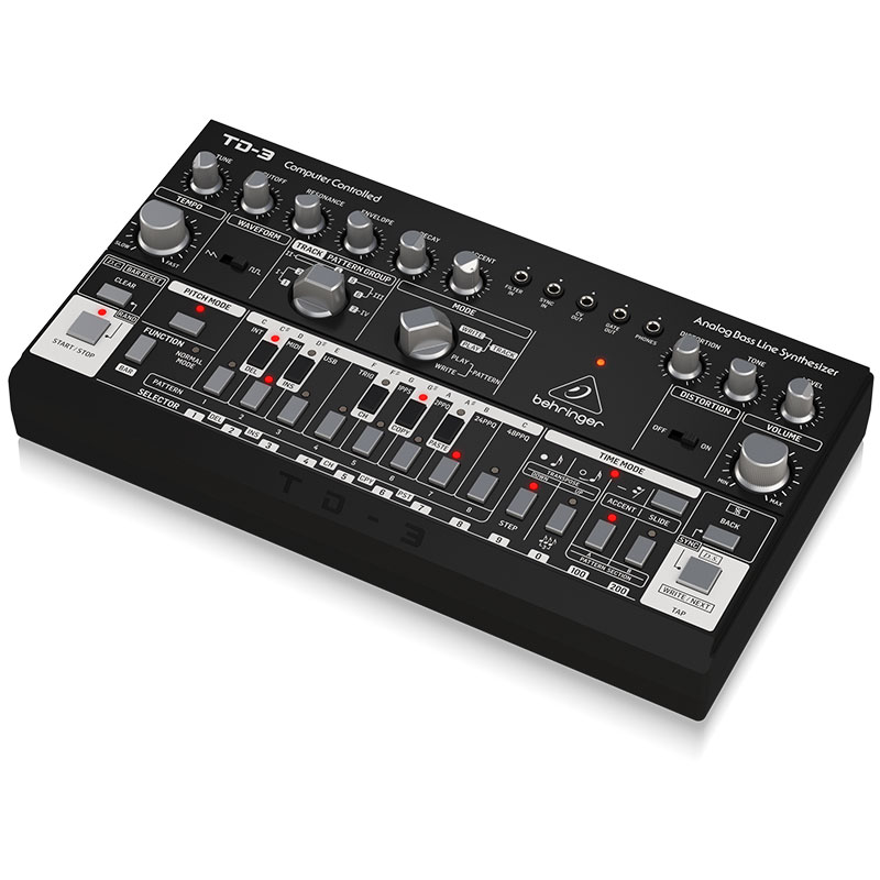 BEHRINGER】アナログベースシンセの新色『TD-3-AM』と『TD-3-BK