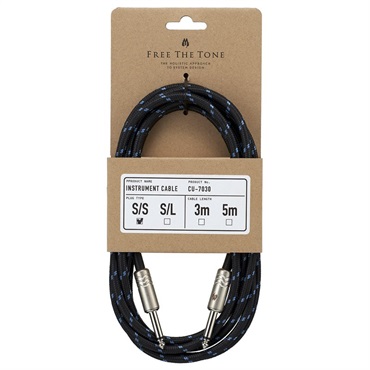 Free The Tone CU-7030 INSTRUMENT CABLE 5m S/S ｜イケベ楽器店