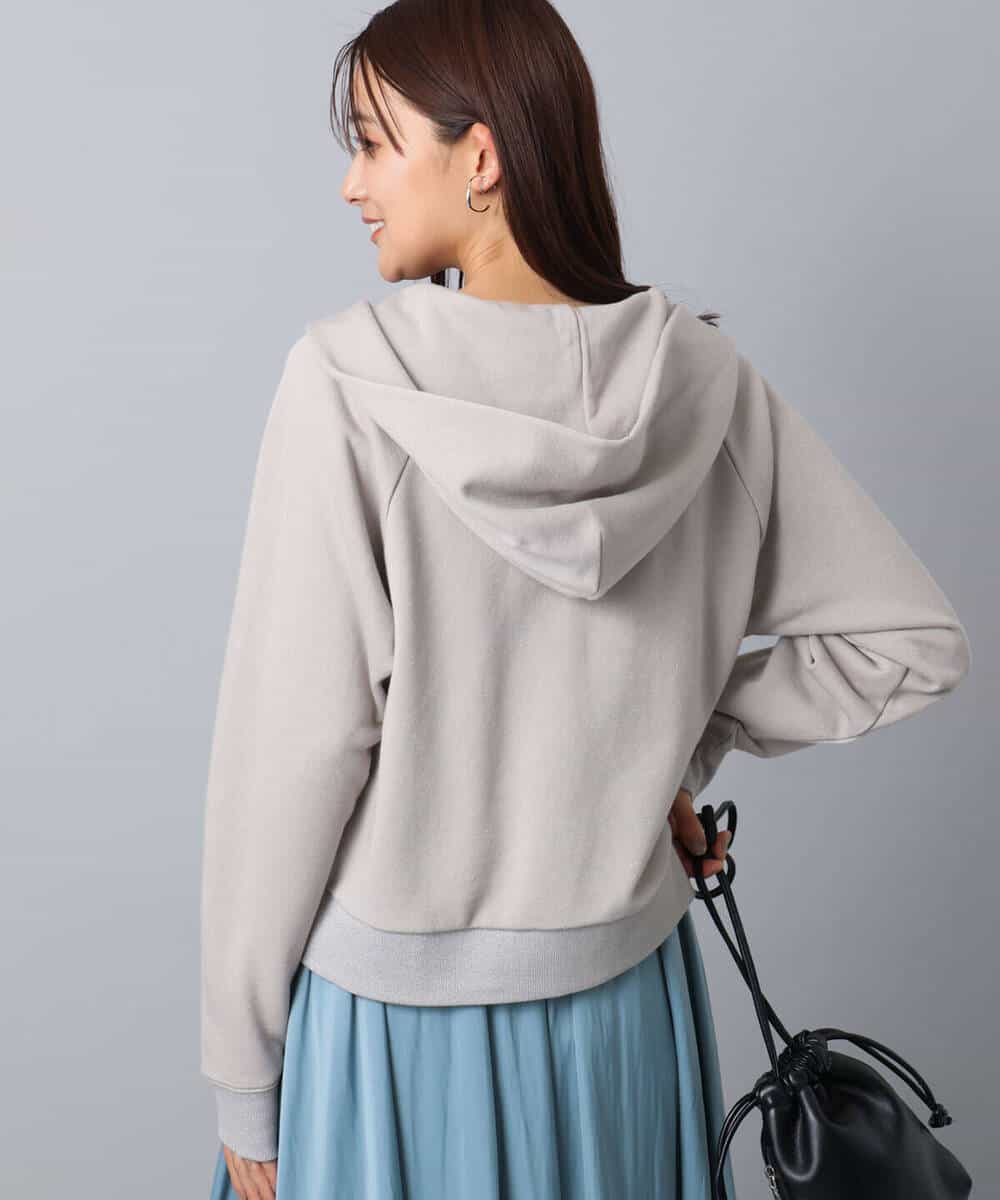 ラメ裏毛スウェットダブルジップパーカー/洗える(パーカー) | MK