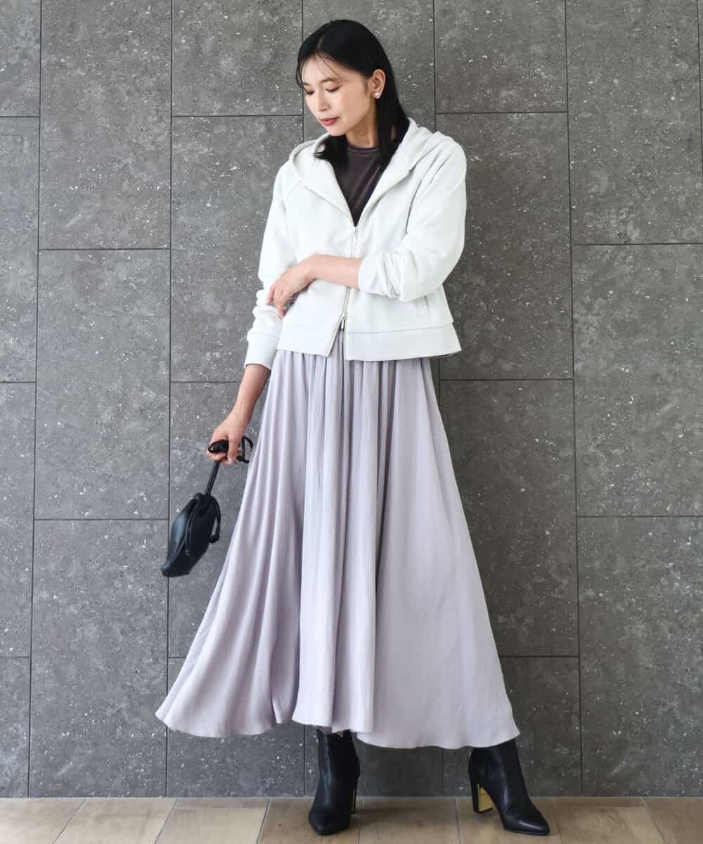 ラメ裏毛スウェットダブルジップパーカー/洗える(パーカー) | MK