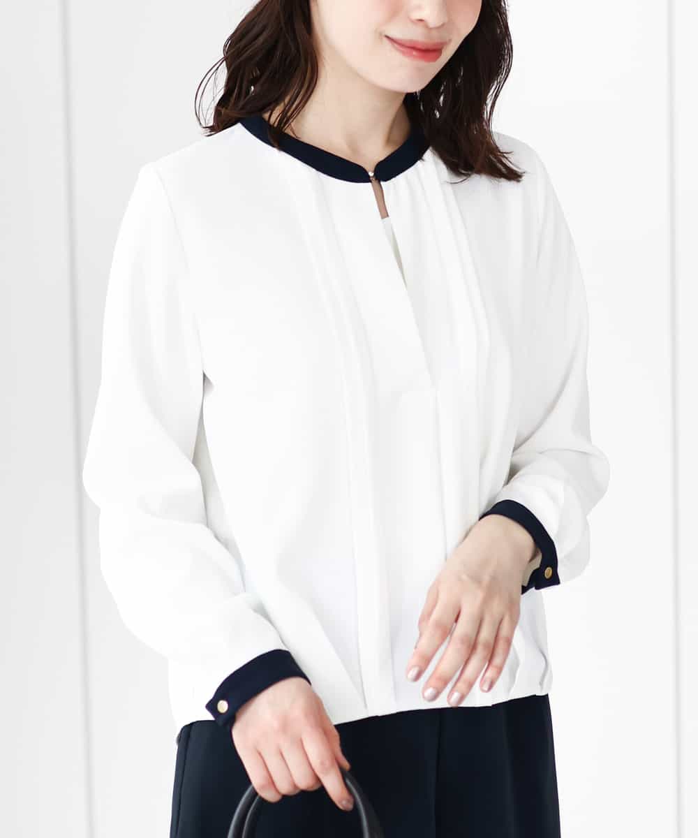 ピンタックフロントタックブラウス/洗える/WEB限定サイズあり(ブラウス