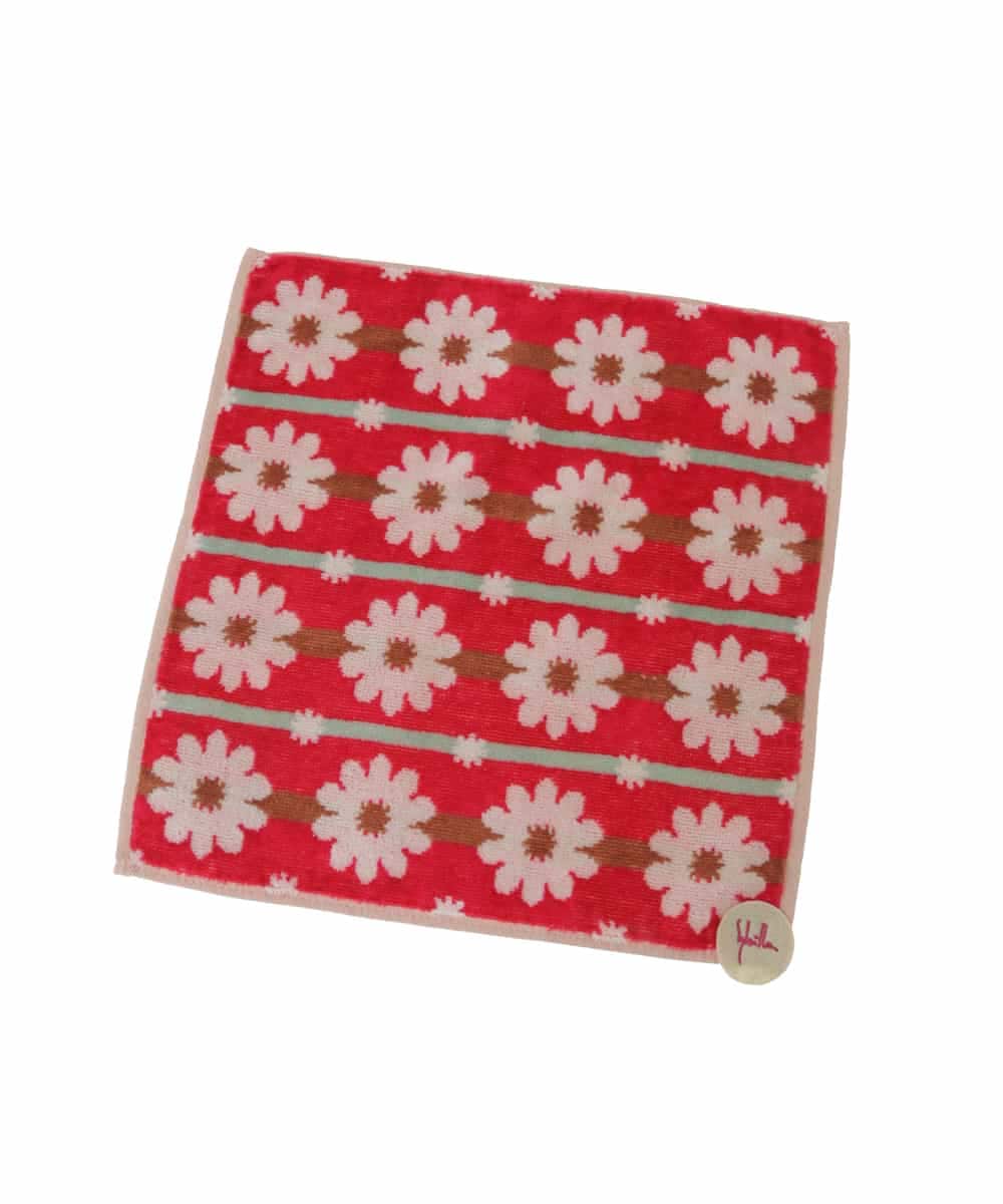 ラインフラワーデザインタオルハンカチ(ハンカチ・バンダナ) | Sybilla