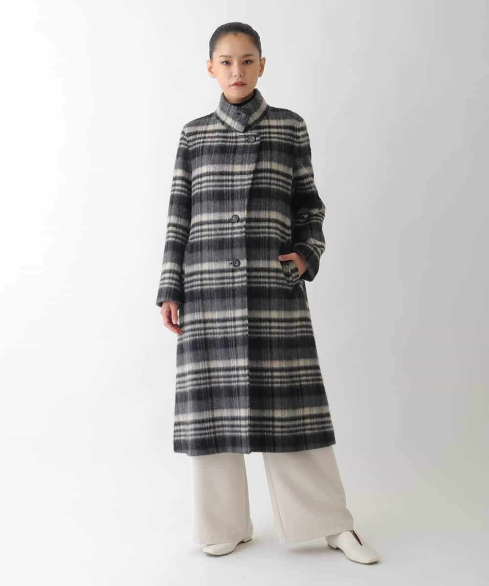 ウールシャギーチェック柄コート(その他のコート・ブルゾン) | HIROKO