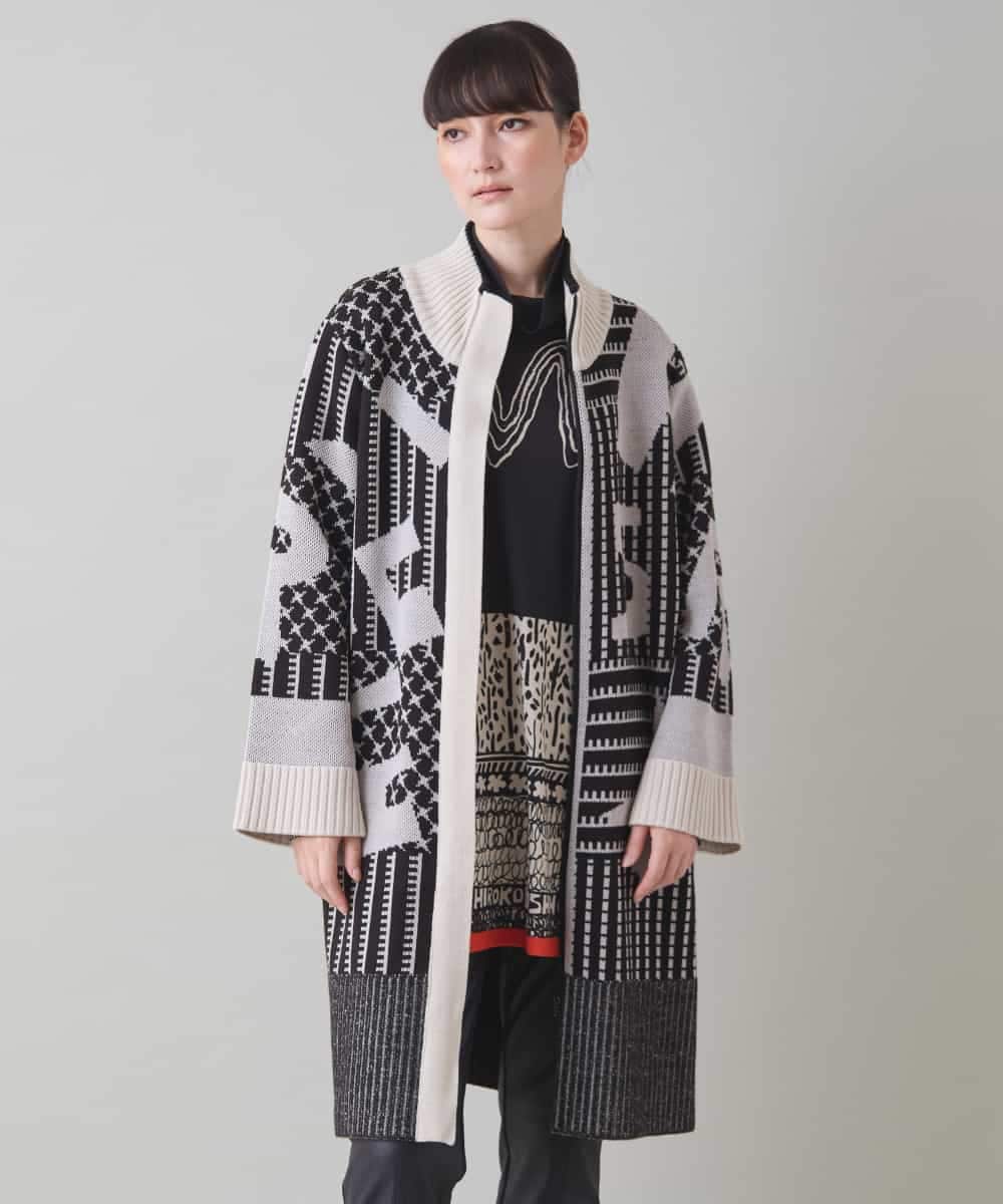 ベージュ：WEB/京王百貨店新宿店限定カラー】フロントジップニット