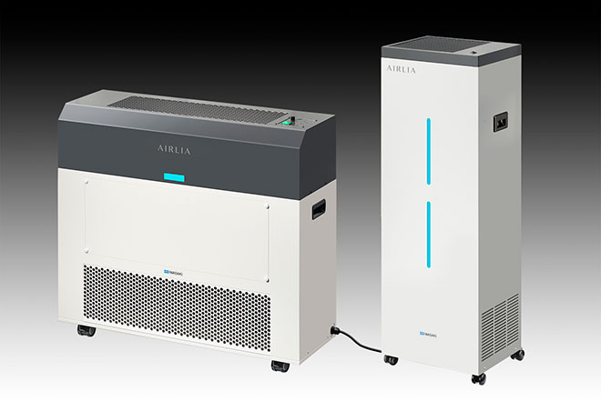 紫外線で菌やウイルスを不活化させる「エアーリア」シリーズ、200畳の