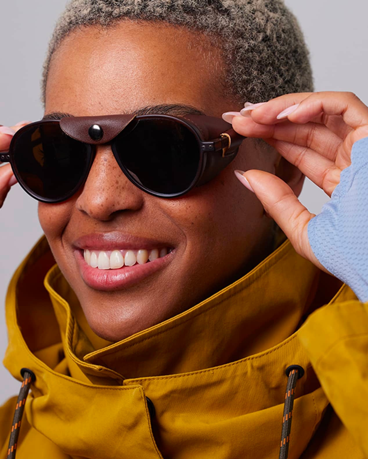 C Mahogany | Trendy Square Brown glasses- IZIPIZI