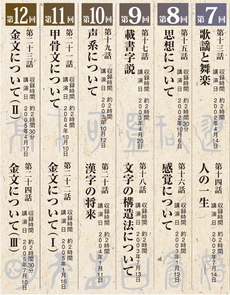 白川静「文字講話」DVD完全収録版 | 日本経営合理化協会