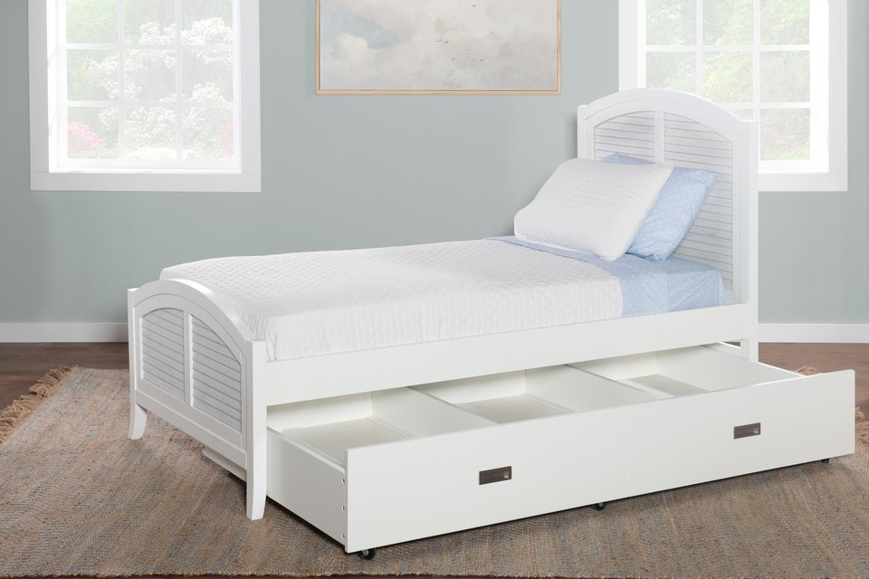 Tykes Bedroom - Chalk & White High Tide Arch Twin Bed | John