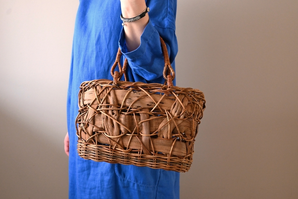 あけびと山葡萄のみだれ編みバッグ - ウェブショップ - jokogumo - よ