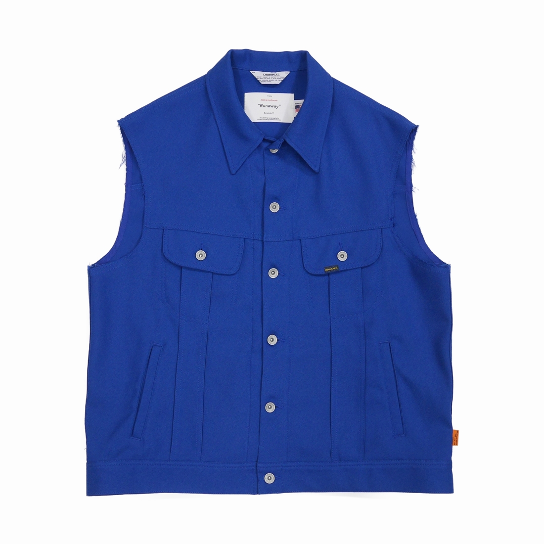 60%OFF】DAIRIKU/Polyester Vest（Royal Blue）［ポリエステルベスト
