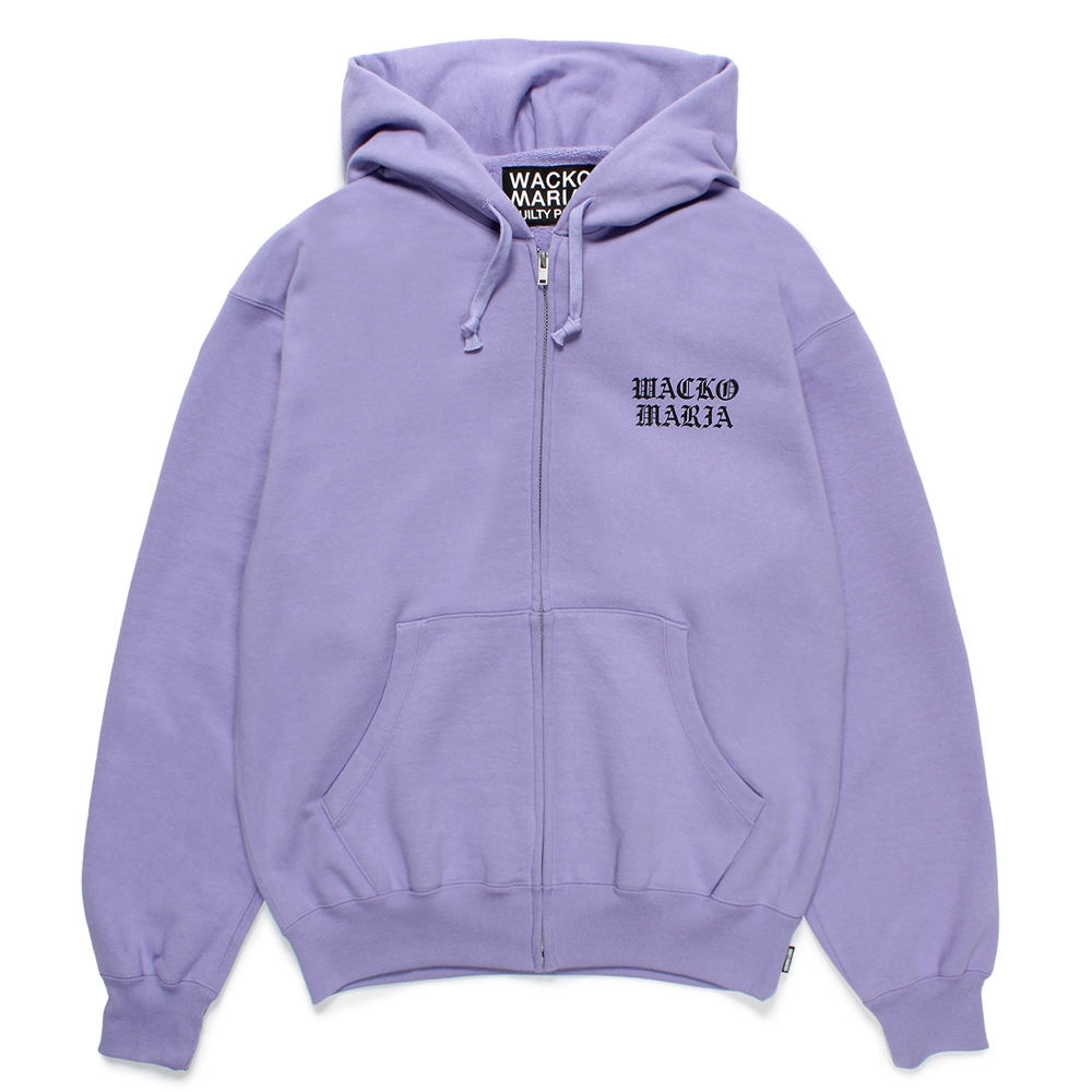 WACKO MARIA/HEAVY WEIGHT ZIP HOODED SWEAT SHIRT（PURPLE）［ジップ