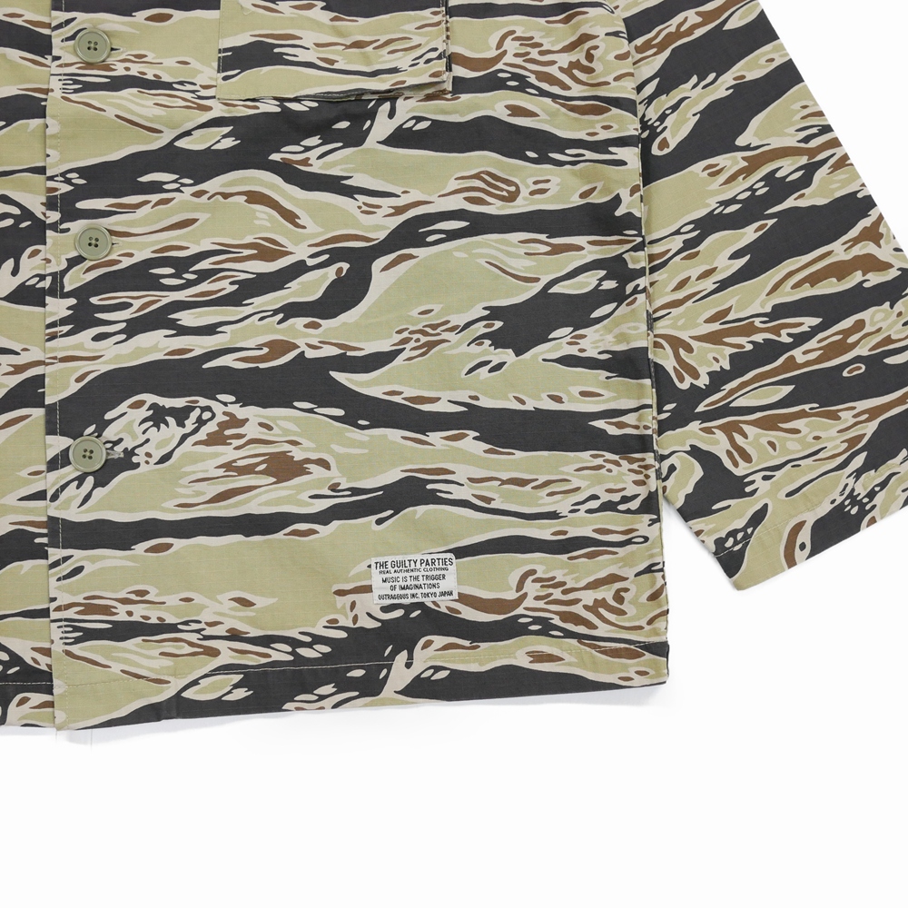 WACKO MARIA/TIGERCAMO ARMY SHIRT（BEIGE）［タイガーカモアーミー