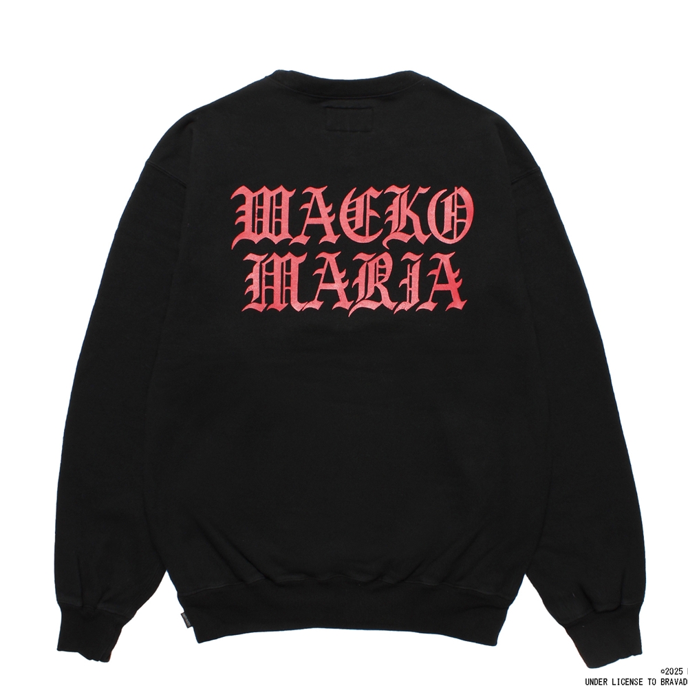 WACKO MARIA/DEATH ROW RECORDS / GARMENT DYED SWEAT SHIRT（BLACK