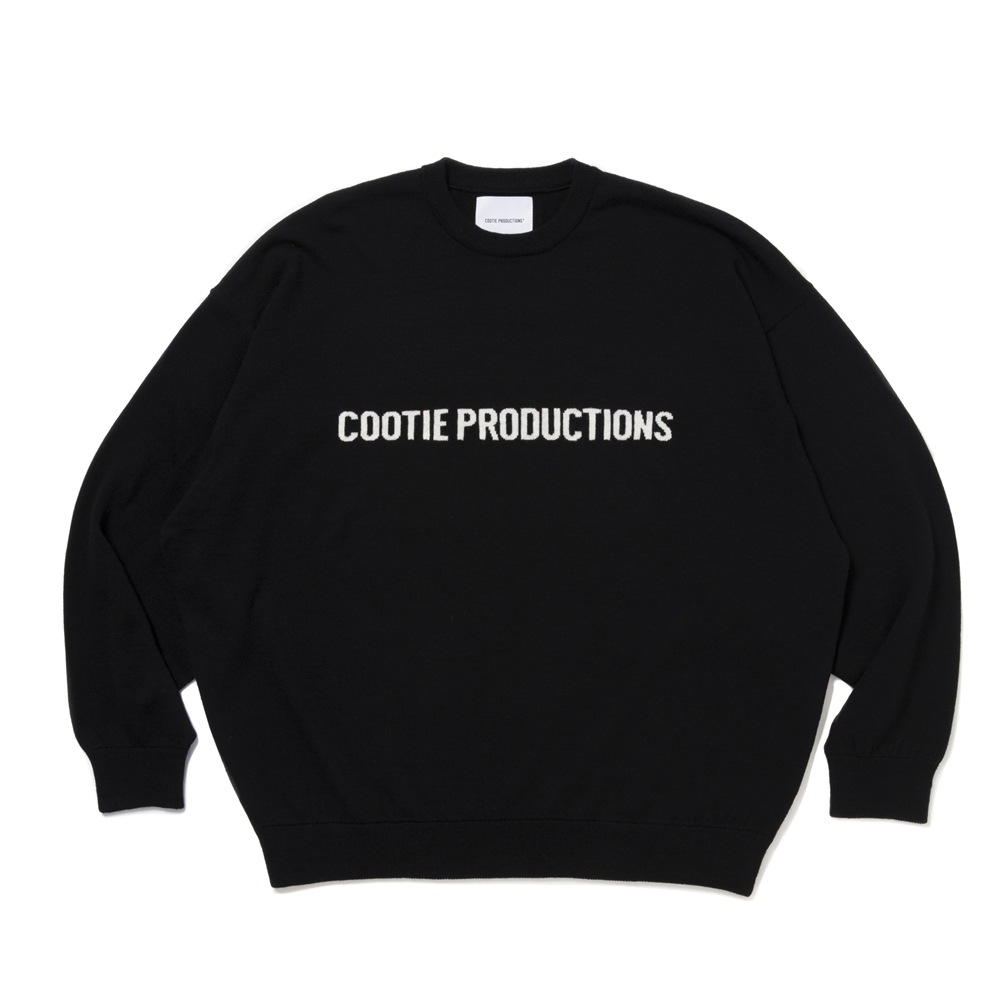 COOTIE PRODUCTIONS/Intarsia Crew Sweater（Black）［インターシャ