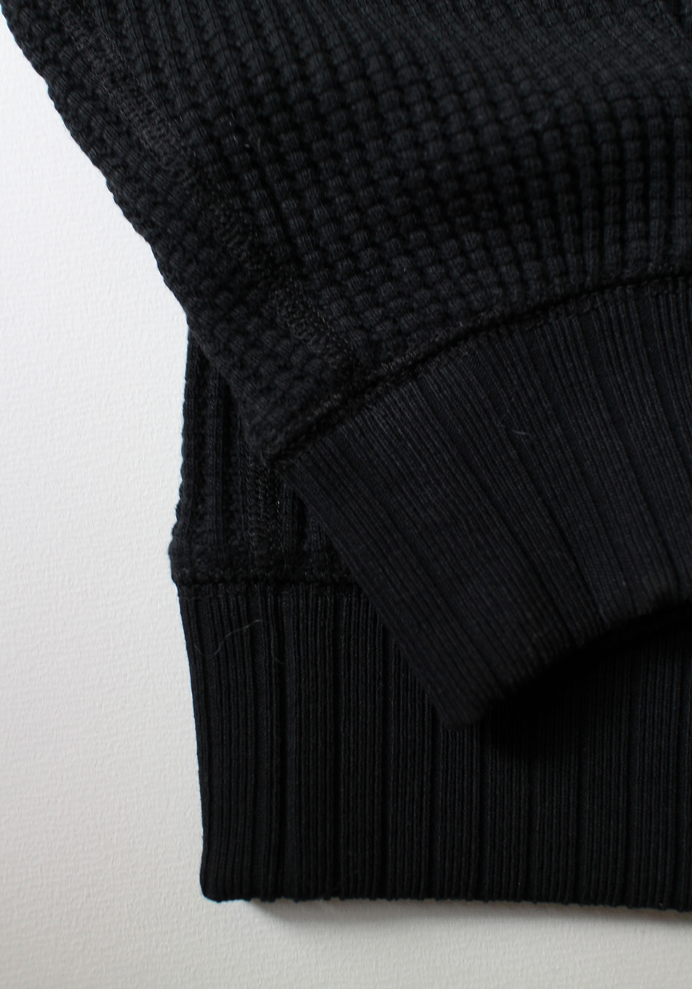 Waffle Mid-neck(S 07:Black): ALL | Jackman Official Site For Overseas