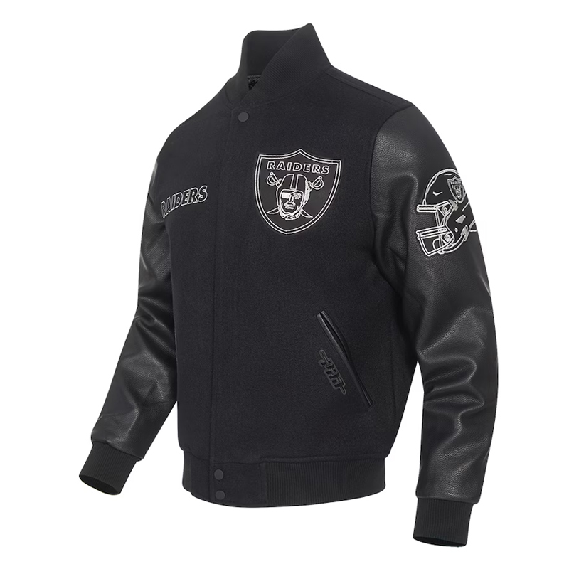 NFL Las Vegas Raiders Black Varsity Jacket