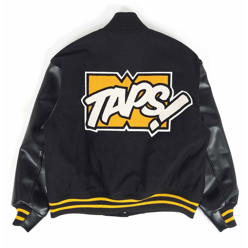 Black Toon Wtaps Varsity Jacket - Jackets Masters
