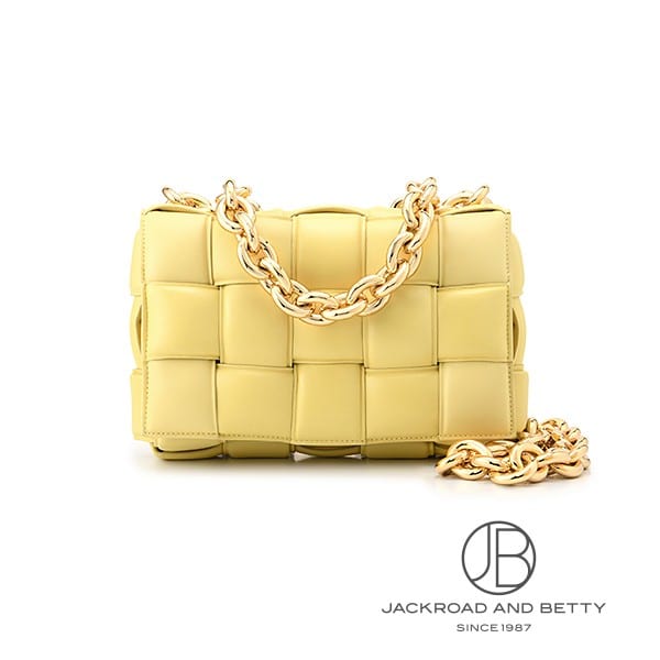 チェーン カセット ショルダーバッグ バター イエロー[631421 VBWZ0