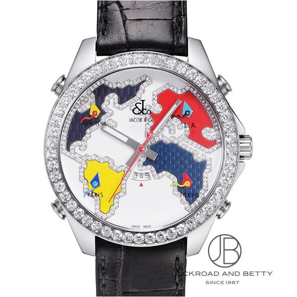 5タイムゾーン ダイヤモンド コレクション ワールドマップ[JC-126D