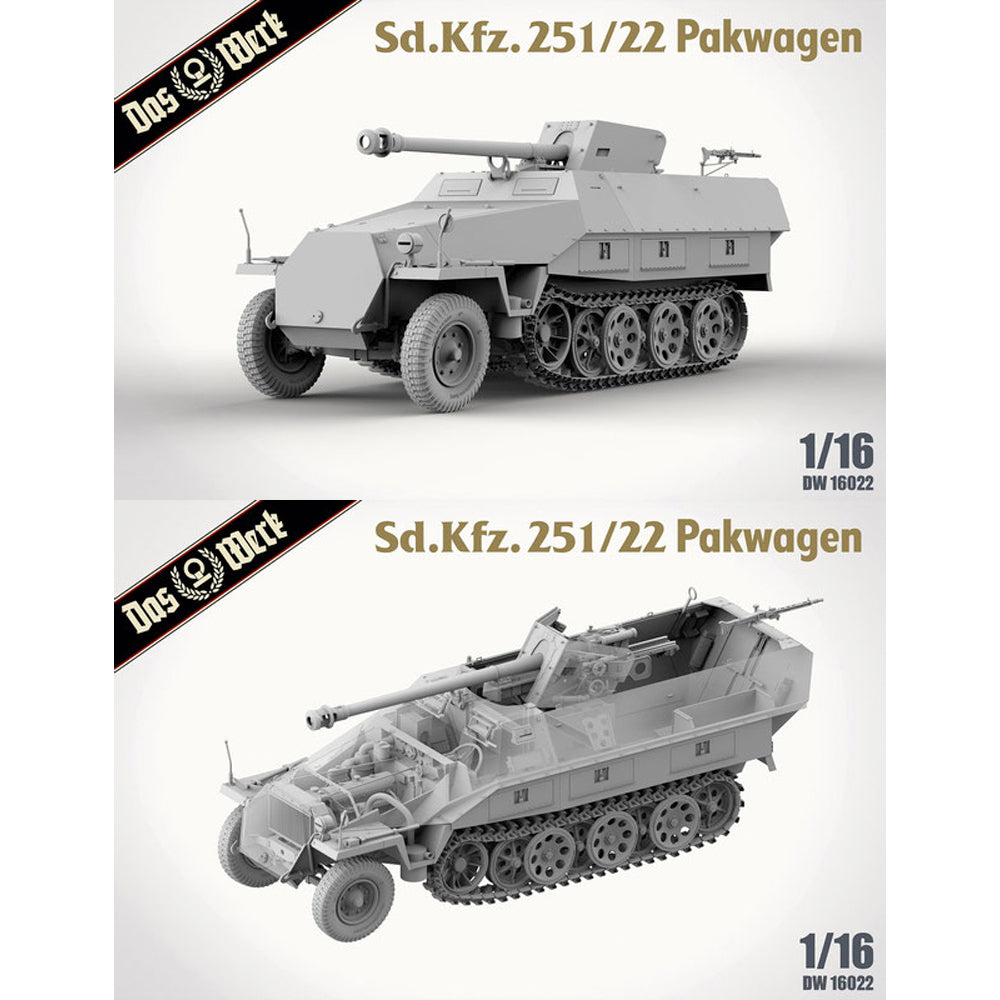 Das Werk 16022 Sd.Kfz. 251/22 Pakwagen 1:16 Model Kit – Jadlam