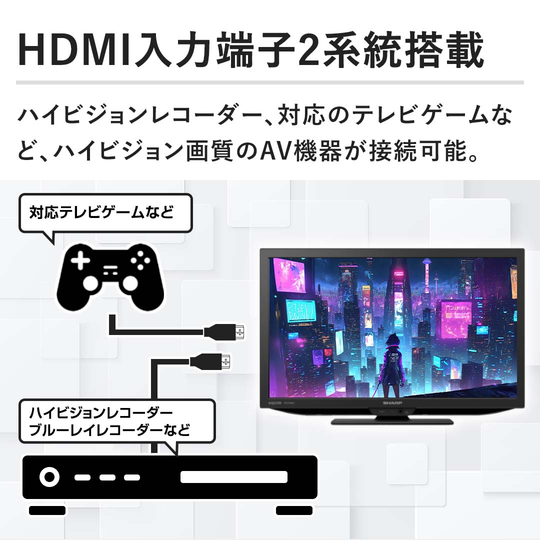 シャープ テレビ 液晶テレビ AQUOS 19V型 2T-C19GE1 下取りあり（別途