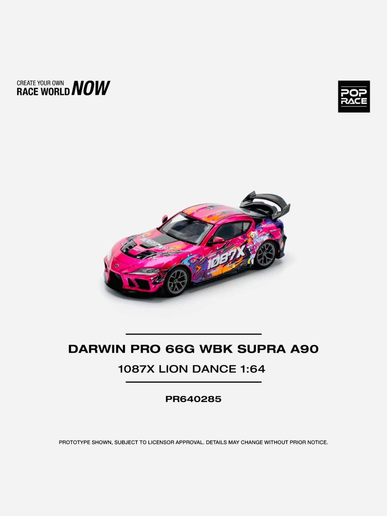 Pop Race Factory Sealed Darwin Pro 66G WBK Supra A90 1087x Lion