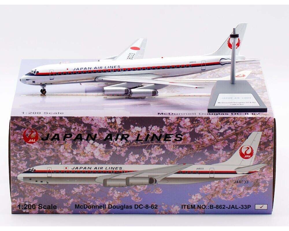 www.JetCollector.com: Japan Airlines DC-8-62 w/stand JA8033 1:200