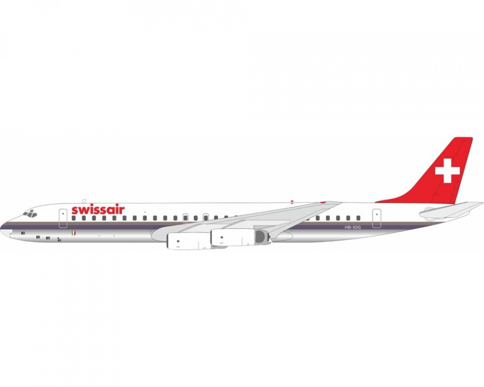 www.JetCollector.com: Swissair DC-8-62 w/stand HB-IDG 1:200 Scale