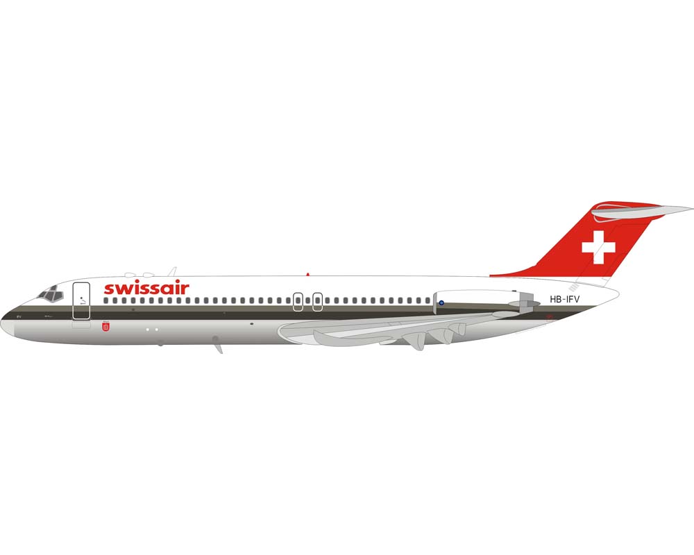 www.JetCollector.com: B MODELS SWISSAIR DC-9-30 W/STAND HB-IFV 1