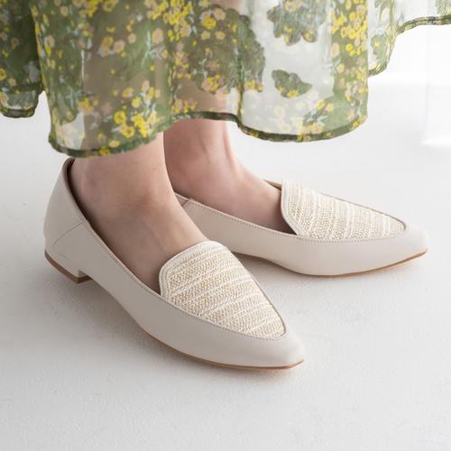 メッシュコンビローファーシューズ(23.0cm ブラック): パンプス