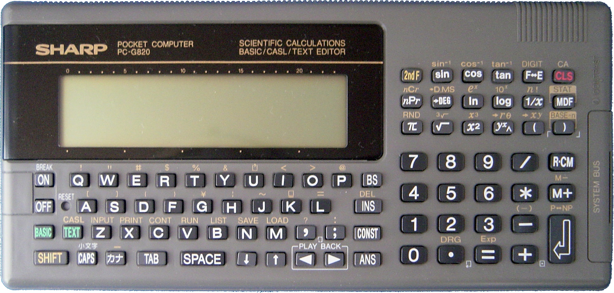 PC-G820(ポケコン・ポケットコンピュータ)のことなら「自分でドット