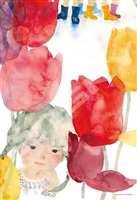 未使用いわさきちひろ ジグソーパズル500ピース はなぐるまバラ飾りの