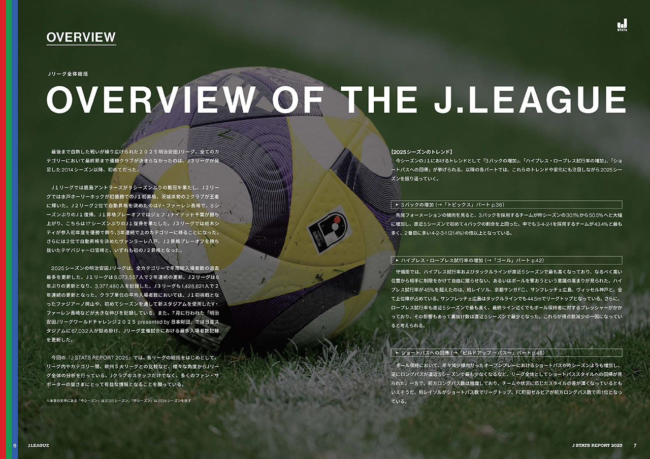 公式】2025シーズンのJリーグをデータで振り返る「J STATS REPORT