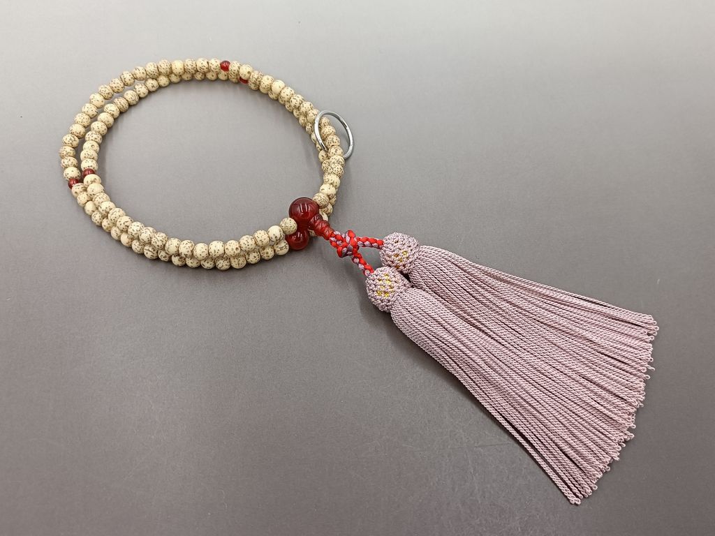 上星月菩提樹 瑪瑙 正絹頭付き房（深蘇芳色） 曹洞宗（禅宗） 女性用本