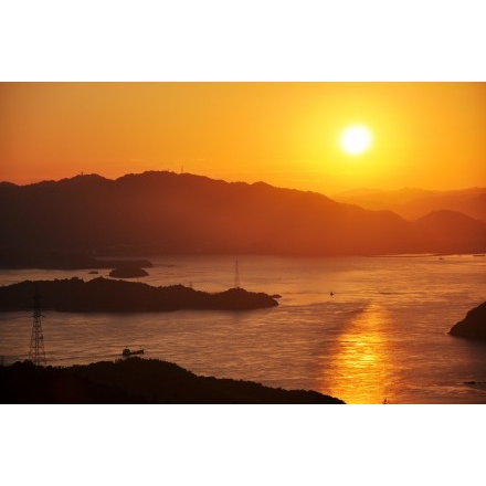 ☆高見山から見る夕日：写真詳細