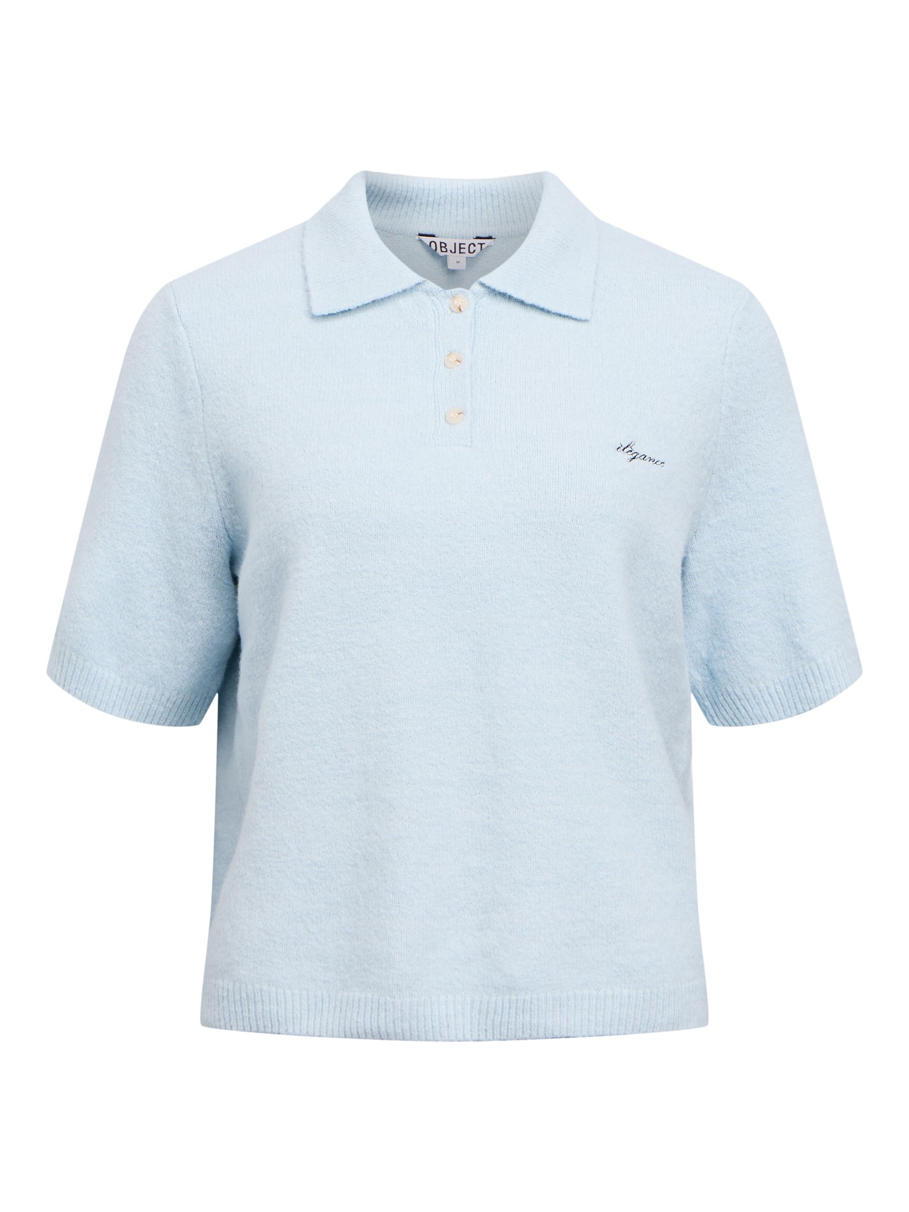 KNITTED POLO SHIRT | Blue | .OBJECT CI Denmark
