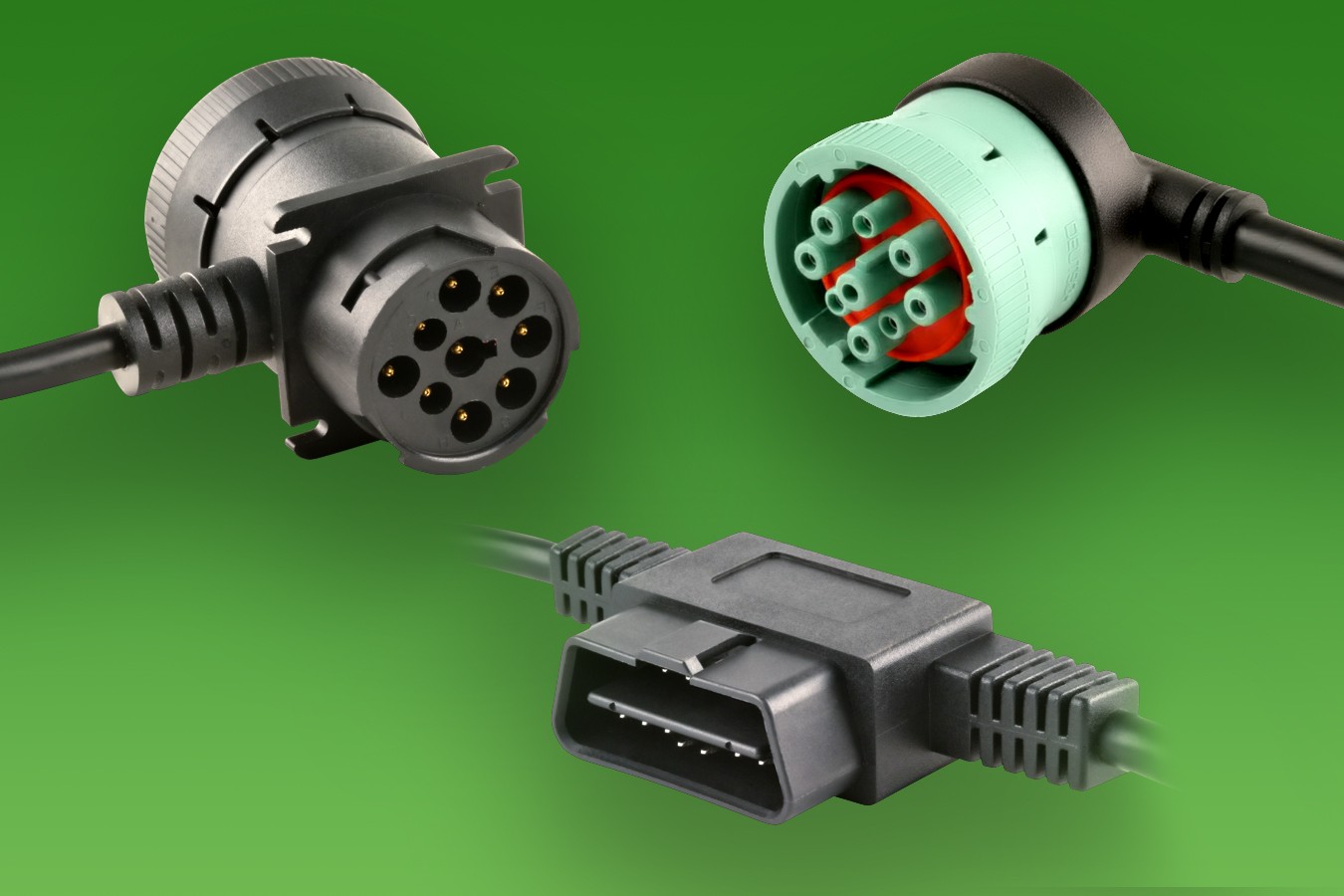 J1939 Type 1 Splitter Cable, 9 Pin Male to 2 X 9 Pin Female - OCP