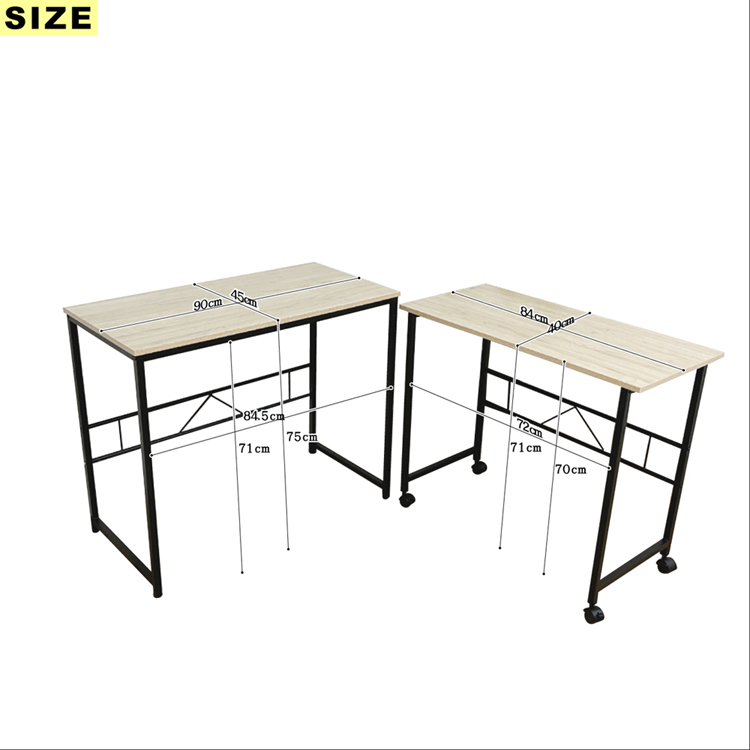 ブラックアイアンと古木風3Dシートのモダンなツインデスク！ | 家具