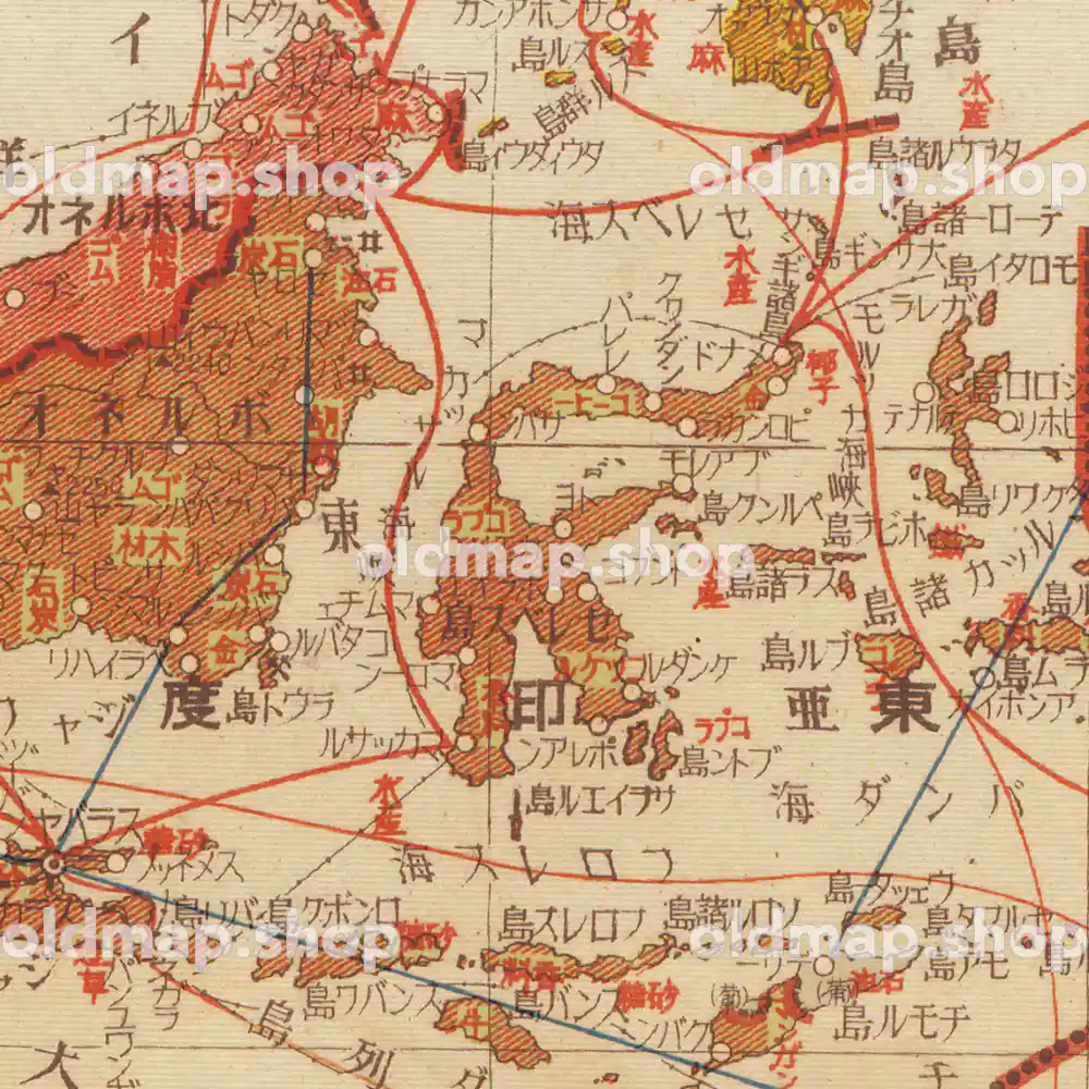 大東亜共栄圏全図 3図 昭和18年(1943) – 満洲帝国分省地図 古地図