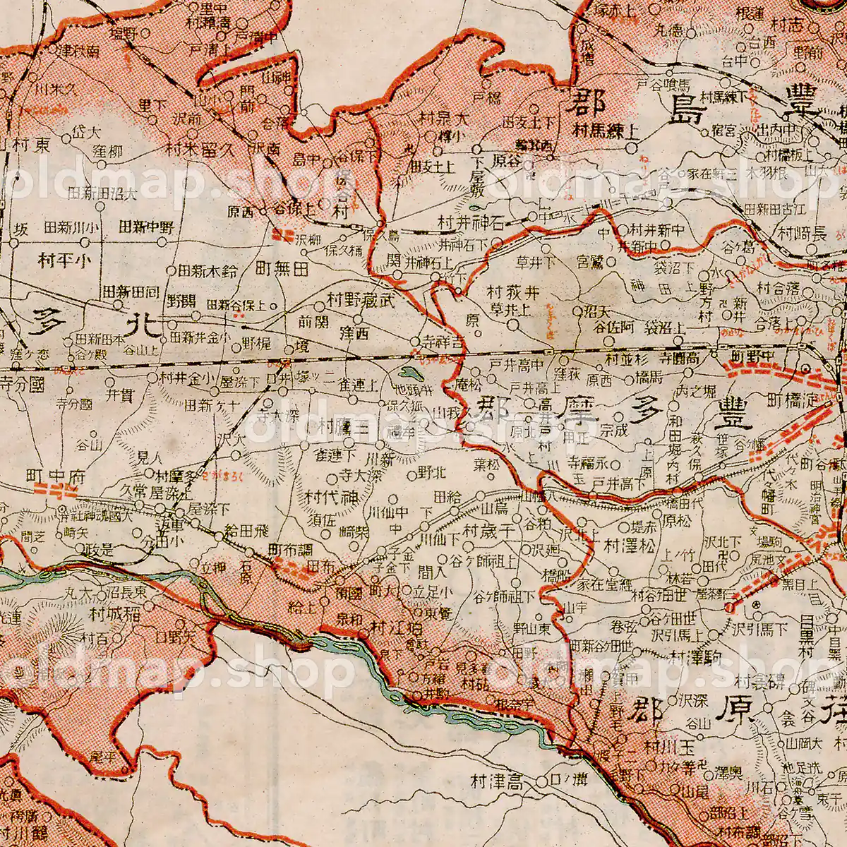 東京府全図 大正10年(1921) – 金刺分県図 古地図 古地図素材データの