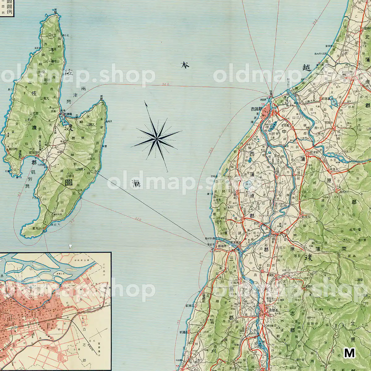 其四十一 新潟県 昭和5年(1930) – 日本交通分県地図 古地図データの